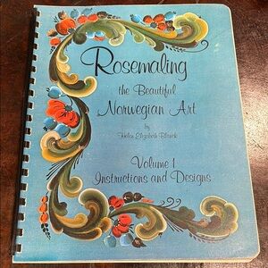 Vintage Norwegian Rosemaling Art Book